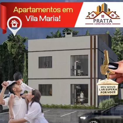 Apartamento de 02 dormitórios com 04 apartamentos ao todo.